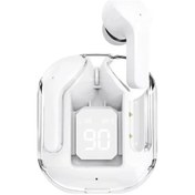 Resim Vyopbc T2 Mini Kablosuz Kulaklık Led Dijital Ekran Tws Bluetooth 5.3 Stereo Ses Xiaomi Huawei İçin Whıte 