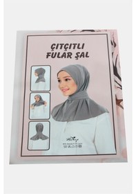 Resim Zero Land Depomıx Çıtçıtlı Fular Şal-siyah Çok Renkli 