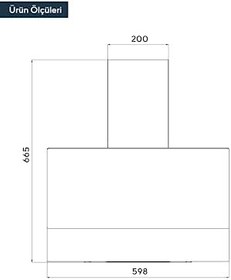 Resim KUMTEL DA6-835 Beyaz Rustik Cam Davlumbaz 
