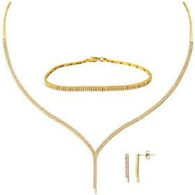 Resim 2 Sıra Sarkıt Su Yolu Altın Takı Seti St3vr8k31640 