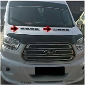 Resim Servetoto Ford Transit Krom Ön Kaput Havalandırma Izgarası 2 Parça P.Çelik 2014 > 2018 