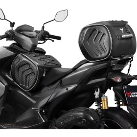Resim Motocentric Su Geçirmez Arka Çanta Scooter Seyahat Çantaları Motosiklet Tünel Tasarımı 