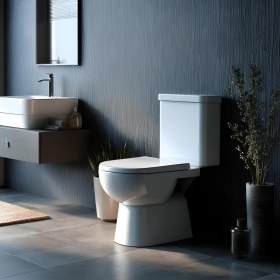 Resim Turavit Alize Beyaz Kanallı Alttan Çıkışlı Klozet Takımı ALZ6003, Nkp İnci Yavaş Kapak 