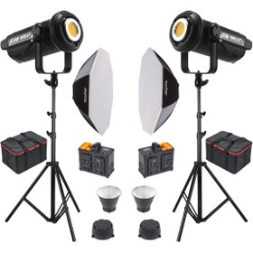 Resim GDX LV-700C-II 2'li Full Set (120 cm Bowens Octagon Softbox + 260 cm Kalın Işık Ayağı) 