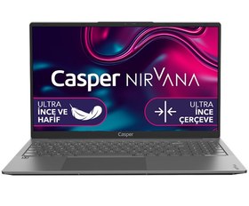 Resim Casper Nirvaa X600.1235-BF00P-G-F Dizüstü Bilgisayar Metalik Gri 