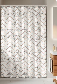 Resim Tropikhome Banyo Perdesi - Tek Kanat Duş Perdesi, Polyester Kumaş Duşakabin Perdesi 180x200 Cm Küvet Perdesi 