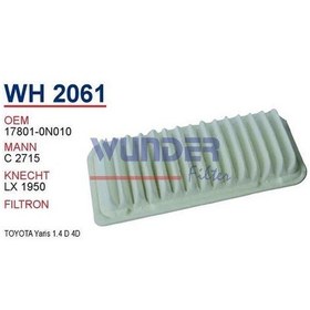 Resim WUNDER WH2061 HAVA FİLTRESİ - Toyota Uyumlu YARiS 1.4 D4D 