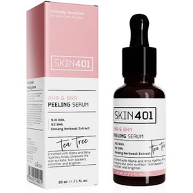 Resim Skin401 AHA %10 BHA %2 Canlandırıcı Cilt Tonu Eşitleyici Yüz Peeling Serum 30 ml 