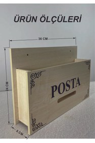 Resim TK WOOD CRAFTS Ahşap Posta ve Fatura Kutusu –Akça Ağaç - Estetik, Dayanıklı ve Kullanışlı Tasarım 