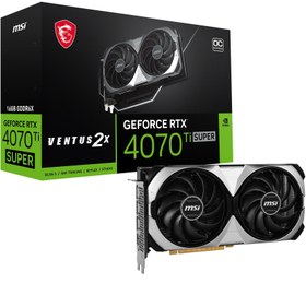 Resim MSI GeForce RTX 4070 TI Super 16G Ventus 2X OC GDDR6X 256B DX12 PCIE 4.0 X16 (3XDP 1XHDMI) 