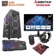Resim Game Garaj Starter S3 AMD Ryzen 5 5500 16GB RAM 500GB SSD RX580 FreeDOS Oyuncu Tavsiye Sistem 