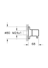 Resim VitrA Origin Ankastre Stop Valf Sıva Üstü Fırçalı Nikel A4145834 Nikel 