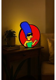 Resim Marge Simpson Tasarımlı Gece Lambası Dekoratif Aydınlatma Çok Renkli 