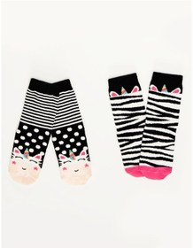 Resim Denokids Zebracorn Kız Soket Çorap 
