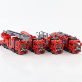 Resim Pasifik Toys Metal Kafalı , Çek-Bırak ,4'lü Itfaiye Seti Fonksiyonlu Kaliteli Malzeme Standartlara Uygun Ürünler 