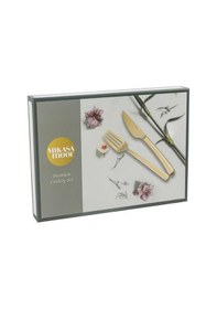 Resim Mikasa Moor Dolce 30 Parça Çatal Kaşık Bıçak Seti Altın 