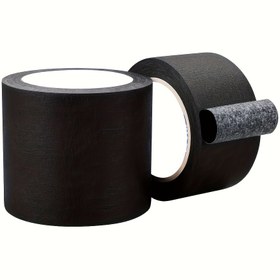 Resim 1 Rulo 10.0 Metre Siyah Maskaj Bantı - Kolay Çekme, Kalıntısız Boyanabilir Kağıt, DIY Projeleri İçin Kenar Boyama ve Tavan Kullanımı İçin İdeal, Kolay Çekilebilir, Boyanabilir Maskaj Bantı 