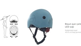 Resim Scoot and Ride Helmet Bebek Kaskı XXS-S Petrol Mavisi 181206-96322 