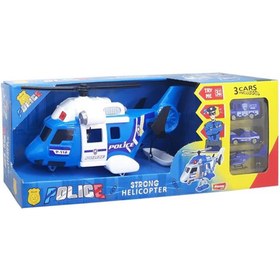 Resim Eren Oyuncak Heroes Helikopter Polis Seti Arabalı ERN-2003 