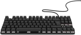 Resim HK410 Mekanik Switch 19 Mod RGB Kablolu Siyah TKL Türkçe Gaming Klavye (Kırmızı Switch) 