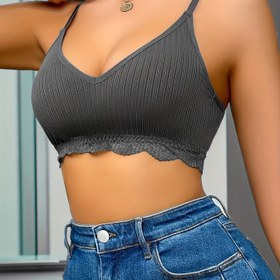 Resim Kadınlar İçin Seksi Kablosuz Sütyen - Yumuşak Polyester-Spandex Karışımı, Dolgusuz, Nefes Alabilen & Rahat, Düz Renk, Sadece Elde Yıkama, Günlük Kullanım 
