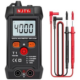 Resim T1 Dijital Multimetre True Rms Ncv 600v Mini Cep El Tipi Voltmetre Ac Dc Voltaj Direnç Buzzer 