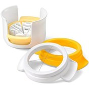 Resim İndiriminVar Yumurta Meyve Dilimleyici Bıçak Pratik Dilimleme Bölme Aparatı 2 Adet 