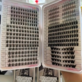 Resim DIY Büyük Kapasiteli Karışık Kirpik Kitabı 11-13mm Doğal / Kalınlaştıran Kirpikler Günlük Makyaj Eşleştirme Kirpikler Tatil Hediyesi 