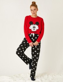 Resim Mickey Mouse Lisanslı Pamuklu Pijama Takımı 