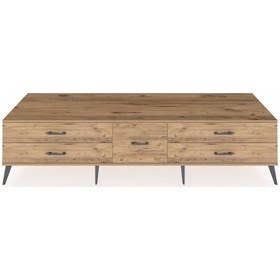 Resim Kronos Tv Ünitesi 5 Çekmeceli 220x59x51 Çam-çam Atlas Çam/atlas Çam - Atlas Çam 