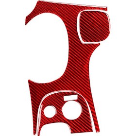 Resim 3 İn 1 Karbon Fiber Araba Dişli Paneli Etiket Kitleri B Chevrolet Corvette C5 1998-2004 İçin, Sol Sürücü Kırmızı 1 Adet 