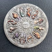 Resim Astroloji Madeni Para Koleksiyonu: 12 Burç Madeni Para - Şanslı Tanrıça Koruma Madeni Para - Demir Malzeme - Yeni Çağ Madeni Para - 4CM/1.57IN 