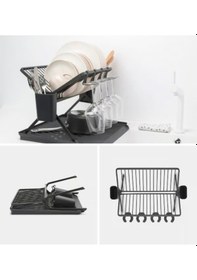 Resim Tantitoni Koyu Gri Katlanabilir Büyük Bulaşıklık 