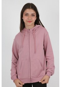 Resim Toontoy Kız Çocuk Cep Üstü New Coll Nakışlı Hırka Gül Kurusu 