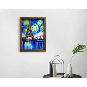 Resim Bk Home Paris Tasarımlı Doğal Masif Ahşap Çerçeveli Tablo-2 (551055977) 