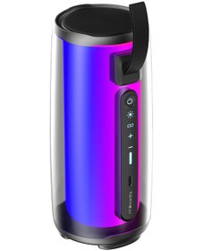 Resim Mıkado Md-17bt Capella 10w Taşınabilir Usb/aux/bt/tf Rgb Işıklı Transparan 1800mah Mikrofon Karaoke Bluetooth Speak 