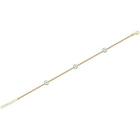 Resim Diamond Line - Gülaylar - Sarı Altın 14 Ayar Nazar Boncuğu Bilekl Standart N11.21804 Sarı Altın 