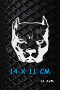 Resim 61 AVM Pitbull - Sticker Folyo Kesim | Beyaz | 14 x 11 cm 