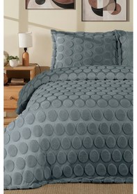 Resim Jakarlı Welsoft Çift Kişilik Yatak Örtüsü Seti 260x240 Cm Perle Gri 