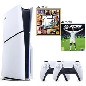 Resim Sony Playstation 5 Slim Standart Edition + 2. PS5 DualSense + Fc 25 + GTA 5 
