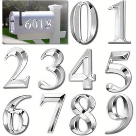 Resim Şık Bronz Fırçalanmış 3D Kabartmalı Posta Kutusu Numaraları - Dayanıklı Plastik, Apartman & Ev Adres Tabelaları için Kolay Kurulum 