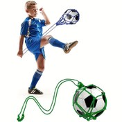 Resim 1 adet Unisex Gençlik Futbol Topu Antrenörü - Dayanıklı Naylon Futbol Filesi Tekmeleyici Elastik İple, Antrenman İçin Jonglörlük Yardımcı Aracı - Kırmızı, Mavi, Yeşil Renklerde Mevcut 