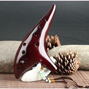 Resim Valkyrie 12 Delik Seramik Flüt Alto Ocarina Sualtı Müzik Enstrüman Müzik Lover Stil Acemi Enstrüman 