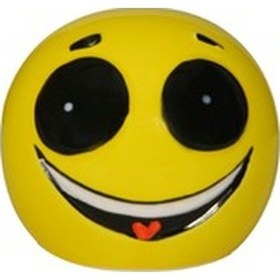 Resim Seramik Porselen Gülenyüz Kumbara Yuvarlak Çap 10 Cm 