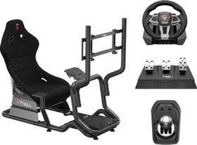 Resim Gaming Yarış Si̇mülatörü Kokpi̇ti̇ ve Yarış Di̇reksi̇yon Viites Pedal Seti̇ Thl-Gdpcr-01 