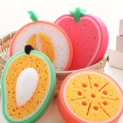 Resim Fruit-Themed Kalınlaştırılmış Sünger Silme Pedleri - Çok Fonksiyonlu Dezenfeksiyon Temizleme Bulaşık Süngerleri, EVA Malzemesi, Banyo ve Mutfak Kullanımı İçin İdeal, Bulaşık Süngerleri|Fruit Tasarımı Sünger|Eva Malzemesi Sünger 