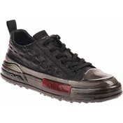 Resim Voyager V25KA-0058 Siyah Cilt Deri Erkek Sneaker Ayakkabı 