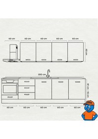 Resim 300 Cm Mutfak Dolabı Mdf Kapak Tezgah Dahil Yrkn300 101 Kırmızı 