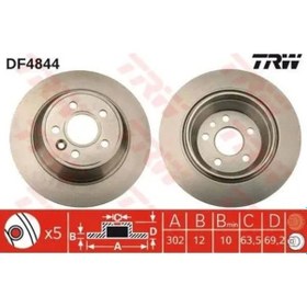 Resim Fren Diski Arka Volvo S80 06&gt Xc70 06&gt Düz 302mm Df4844 