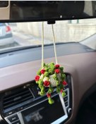 Resim brynzaconcept Amigurumi Kırmızı Sukulent El Emeği Araba Süsü, Araba Hediyesi, Araba Ayna Süsü 
